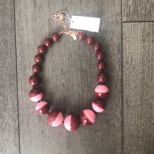 Kate Spade Rose gold, red and pink necklace